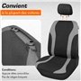 upgrade4cars Housses de Siège de Voiture Avant Universelle Noir Gris | Housse de Sieges Auto Universel pour Conducteur et Passag