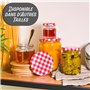 Praknu 12 Pots à Confiture de 500ml - Avec Étiquettes et Marqueur - Hermétique - Lavable au Lave-vaisselle - Idéal comme Cadeau