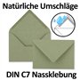 FarbenFroh® Lot de mini enveloppes à rabat en dentelle DIN C7 Lot de 50 230 - Vert.