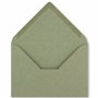 FarbenFroh® Lot de mini enveloppes à rabat en dentelle DIN C7 Lot de 50 230 - Vert.