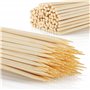 com-four® 500x brochettes shashlik en bambou - longues brochettes en bois pour brochettes de viande et de fruits - brochettes à 