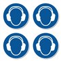 Utilisation de la protection auditive : M003 – DIN EN ISO 7010 / ASR A1.3 – Autocollants : Ø 10 cm