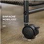 HOMCOM Chariot de cuisine avec 4 paniers, étagère de rangement avec roulettes, étagère de ménage, chariot de service pour chambr