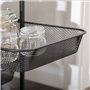 HOMCOM Chariot de cuisine avec 4 paniers, étagère de rangement avec roulettes, étagère de ménage, chariot de service pour chambr