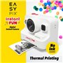 Easypix InstantFUN Appareil Photo instantané, Plaisir créatif pour Adultes et Enfants, Impression Thermique en Noir et Blanc, Pa