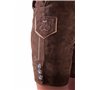 Pantacourt de costume folkorique pour femme en cuir et en daim- marron - Marron - W42