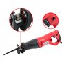 Arebos Scie Sabre Scie a Bois électrique | 750 W | Noir | Rouge | 130 mm | en Bois et en Métal | Patin de Guidage Réglable