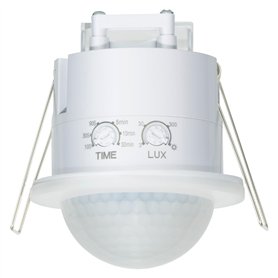 SEBSON Detecteur de Mouvement Exterieur Encastré - Portée de Détection 20m/360° - Montage au Plafond - Capteur Infrarouge progra SEBSON Detecteur de Mouvement Exterieur Encastré - Portée de Détection 20m/360° - Montage au Plafond - Capteur Infrarouge progra