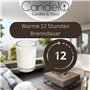 Candelo Lot de 16 bougies votives dans un verre - Bougies de table blanches élégantes - 12 heures de combustion sans parfum - Po