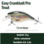 Crankbait Lot de 5 leurres pour brochet, perche et sandre, 13 g I 7,5 cm, flottants, dans différents décors, appâts pour brochet