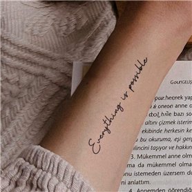 tout est possible - Inkster | Tatouages temporaires vegan et waterproof pour adultes - Encre certifiée cosmétique européenne - T