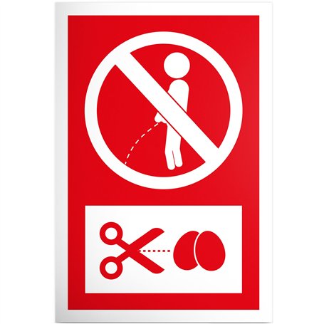 DankeDir! Panneau de porte en plastique avec inscription en allemand « Pinkeln verboten » - 20 x 30 cm - Plaque de porte humoris