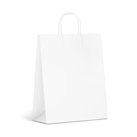 Inoverse 50 Sacs en Papier Kraft avec Poignées – 45 x 17 x 48 cm – Blanc Sacs Cadeaux Recyclables