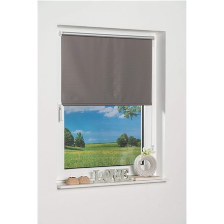 K-Home Store Enrouleur occultant Thermique sans perçage Gris 200 x 40 cm (L x l)