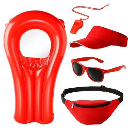 Ensemble de Lifeguard 5 en 1 – Costume de sauveteur avec bouée