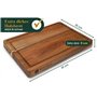 Woolf & Woods Planche à découper en bois extra épaisse - Produit naturel pur en acacia - Durable - Non traité - Planche de cuisi