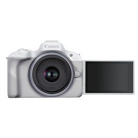 Canon EOS R50 Appareil Photo Blanc + Objectif RF-S 18-45 is STM (Hybride APS-C 24M Pixels