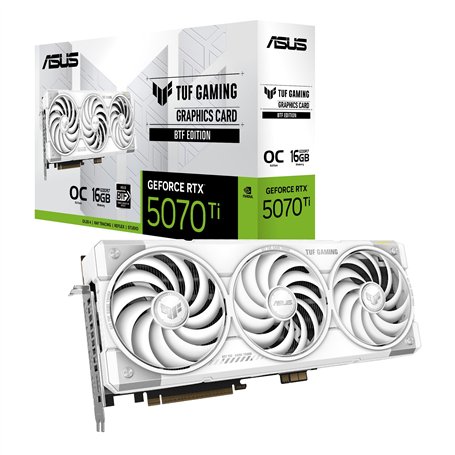 ASUS TUF Gaming GeForce RTX 5070 Ti 16 Go GDDR7 BTF White OC Edition Carte Graphique (NVIDIA DLSS 4
