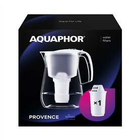 AQUAPHOR Provence Filtre à Eau de qualité supérieure avec 1 Cartouche filtrante A5 MG Aspect Verre anticalcaire