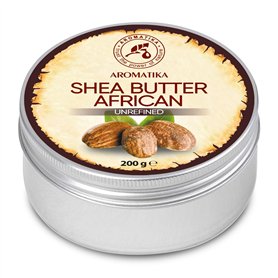 Beurre de Karité Pur 200g Non Raffiné - Naturel - Pressé à Froid - Africain Shea Butter - Ghana - Idéal pour Cheveux - Peau - Vi
