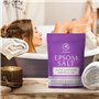 Sel de Bain Epsom Set 3х1000 g - Sel de Bain Epsom - Sel Epsom avec Huile Essentielle de Eucalyptus & de Lavande - Sels d'Epsom 