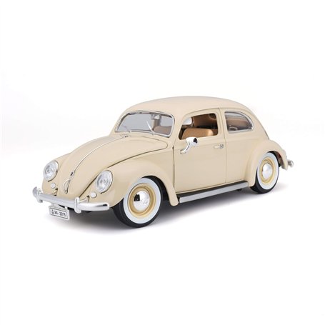 Bburago - 2043141 - Véhicule Miniature - Modèle À L'échelle - Volkswagen Käfer 1955 - Beige - Echelle 1/18