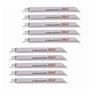 OTOTEC 10pcs R825BF Lames de Scie Sabre Alternative Bimétallique 14TPI 200mm Pas de 1.8mm S1025BF Robuste pour Tuyaux Minces en
