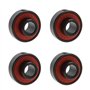 4pcs 608-2RS Roulement Intégré Haute Vitesse Faible Bruit pour Longue de Planche Skateboards Patins à roulettes Rouge