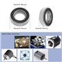 EMSea 10x Double Scellé Roulement à Billes Gorge Profonde 6800-2RS Outil électrique en Acier à Haute Teneur Carbone 10x19x5mm po
