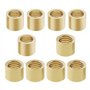 Lot de 10pcs Viroles de Queue de Billard Filetées pour Embouts Adhésifs en Laiton Accessoires de Réparation de Billard (9mm et 1