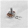YINETTECH Lot de 2 mini potentiomètres métriques 18 mm A500 K pour guitare électrique, basse, contrôle de la tonalité