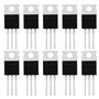 YINETTECH 10 Pièces IRLZ44N Transistors MOSFET de Niveau Logique 47A 55V Transistors MOSFET à Canal N 29x10x4.5mm Utilisés Comme