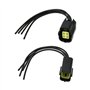 YINETTECH 2PCS Fiches Contact électrique à 4 Broches 16 AWG 10 A Prise étanche 174257-2 174259-2 pour Motos Scooters Camions Lon