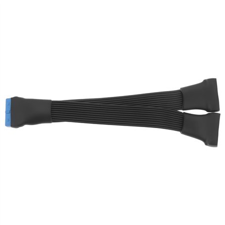 YINETTECH Câble d'extension Répartiteur USB 3.0 19/20 Broches 1 à 2 en Forme de Y Adaptateur Interne Répartiteur de Concentrateu