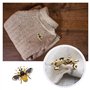 Lot de 2 broches abeille avec strass en alliage Belle broche Accessoires décoratifs pour vêtements Pull Veste Ornement pour Femm
