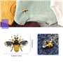 Lot de 2 broches abeille avec strass en alliage Belle broche Accessoires décoratifs pour vêtements Pull Veste Ornement pour Femm