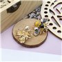 Lot de 2 broches abeille avec strass en alliage Belle broche Accessoires décoratifs pour vêtements Pull Veste Ornement pour Femm