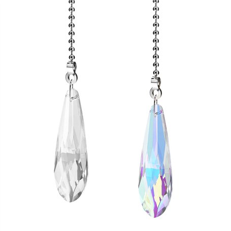 VGOL 2pcs Interrupteur Chaîne de Traction Lumière Rallonge Cordon de Traction Goutte d'eau Pendentif pour Salle de Bain Plafonni