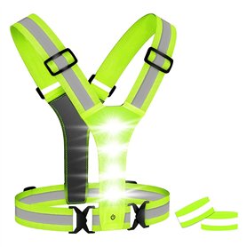 Pvczool Gilet de Course à LED