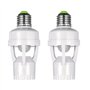 Iegefirm 2 Pièces E27 Adaptateur de Support de Lampe LED Convertisseur de Douille D'Ampoule avec Capteur de Mouvement PIR AC100-