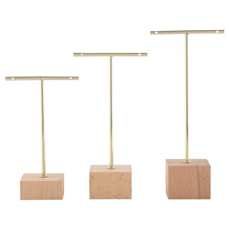 UrbanNest 3 PièCes Mode T-Bar PréSentoir Support de Support Boucles d'oreilles Suspendus Organisateur Ensemble de