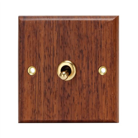 Boerunid Interrupteur à bascule en laiton - 86 - Style rétro - Interrupteur électrique - Prise - 1 interrupteur