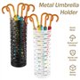 VitalEpcck Porte-Parapluie en Métal Rond pour Le Rangement des Parapluies, Support de Parapluie Debout Creux, Seau de Rangement 