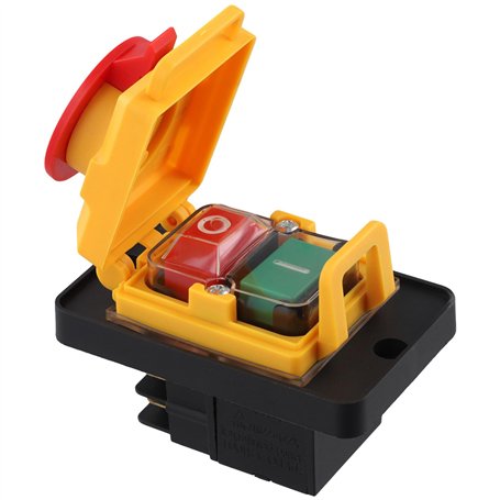 Comphic Interrupteur Électromagnétique Interrupteur à Bouton Magnétique KJD12 16A 250V Interrupteur de Protection Contre les Sou