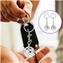 Qaautor 60 Pièces Mini Boule Disco Porte-Clés Années 70 Disco Favors Boule à Facettes Porte-Clés Ensemble de Porte-Clés pour Déc