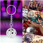 Qaautor 60 Pièces Mini Boule Disco Porte-Clés Années 70 Disco Favors Boule à Facettes Porte-Clés Ensemble de Porte-Clés pour Déc