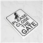 ECSiNG Lot de 5 panneaux d'avertissement de sécurité pour porte « Please Close The Gate » avec autocollant pour pelouse, jardin,
