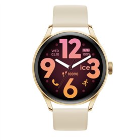 Ice-Watch - Ice Smart 3.0-1.2 Gold Beige AMOLED GPS - Montre connectée Ronde dorée pour Femme avec Bracelet en Silicone - 025115