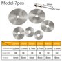 Origlam - 6 lames pour scie circulaire - Disques de coupe - Coupe de bois - Outil rotatif pour perceuses Dremel - Mandrin rotati
