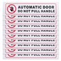 ECSiNG Lot de 10 autocollants pour portes automatiques Do Not Pull Handle Panneau d'avertissement autocollant pour fourgonnette